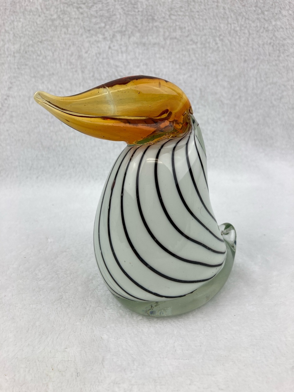 Handcrafted Blown Art Glass Pelican 5.25”